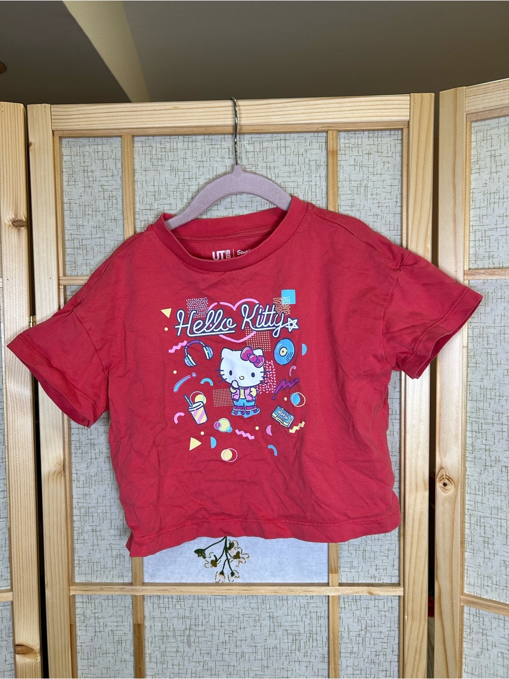 Uniqlo Hello Kitty Red Short Sleeve Graphic Tee - Kid's Casual Top